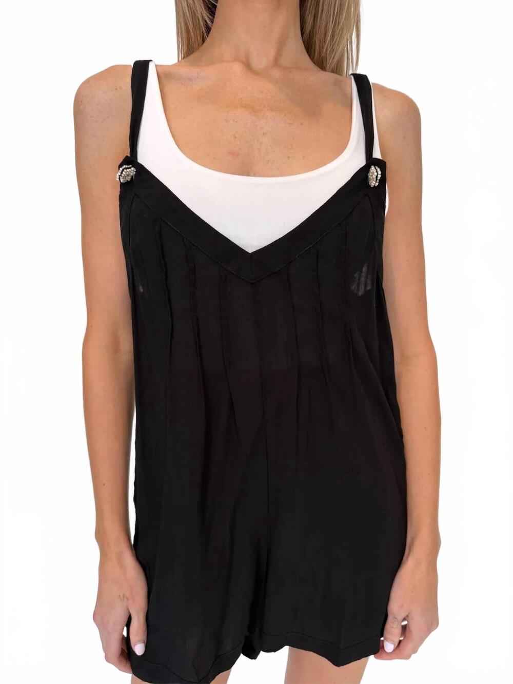 NEW KHUSH rocas romper in solid black